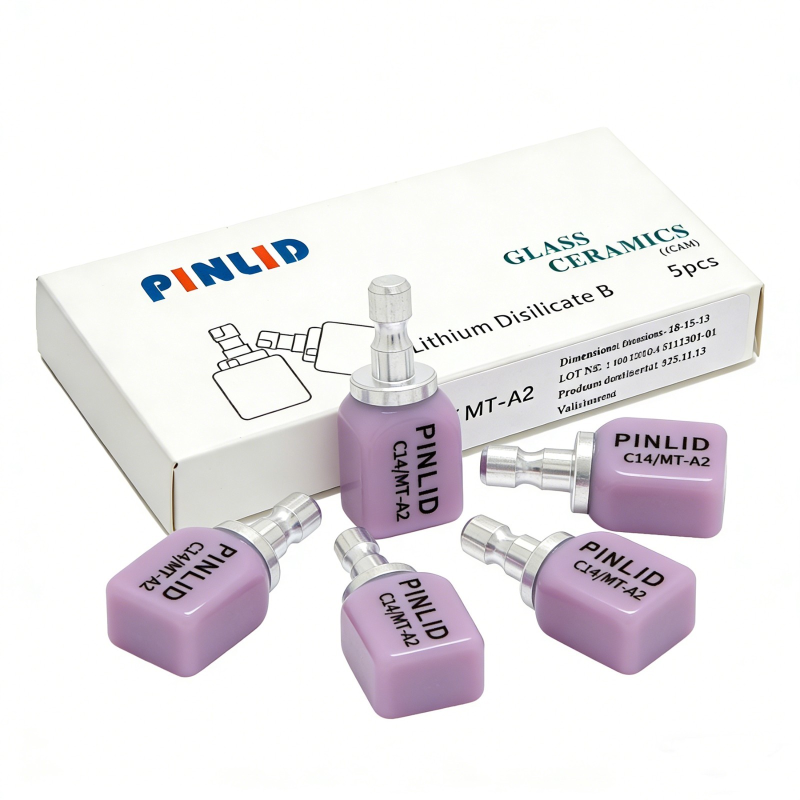 MT C14 Dental Emax CAD/CAM Glass Ceramic Blocks Lithium Disilicate CEREC Block