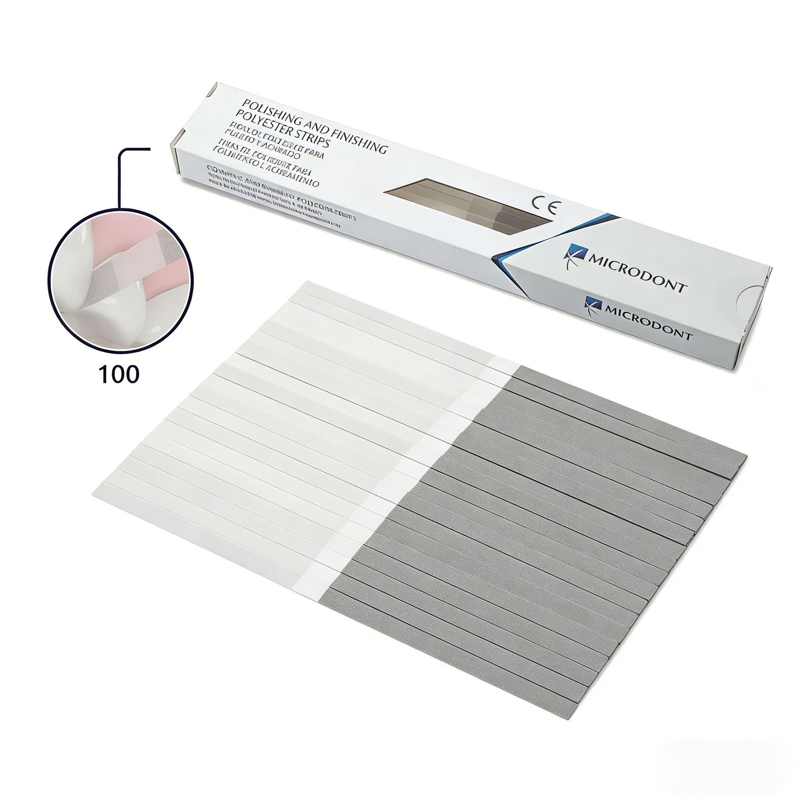 Dental Composite Polyester Polishing and Finishing Strips FINE/MEDIUM 100pcs