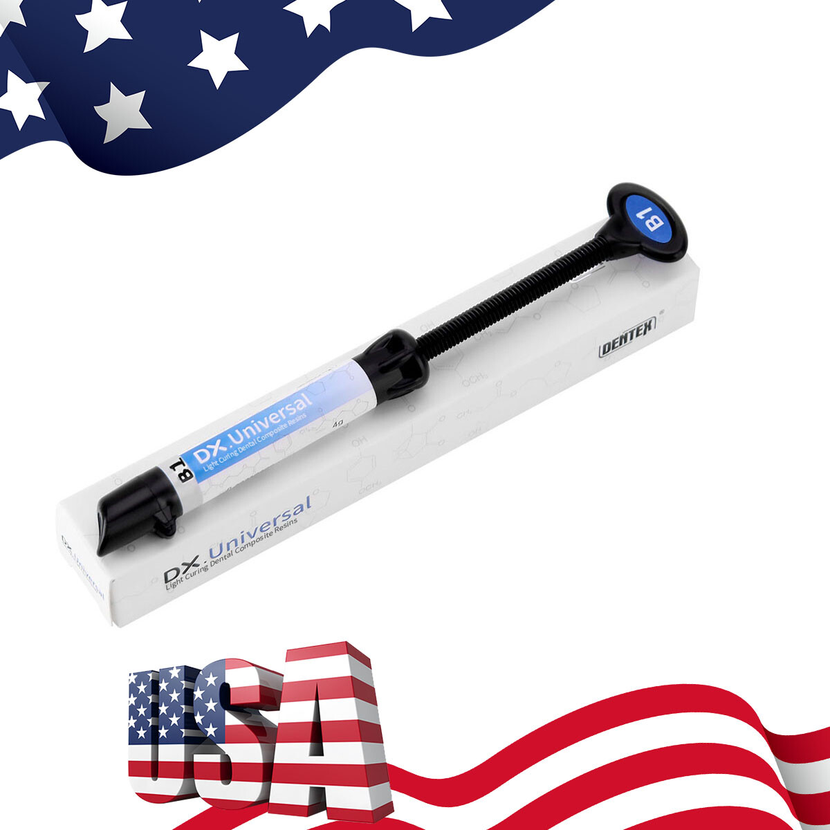 DENTEX Universal Dental Light Cure Hybrid Composite Resin Kit B1 High strength