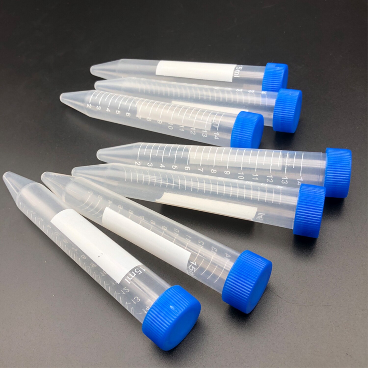 5000pcs 15mL EO Sterile Conical Centrifuge Tubes Plastic Screw Caps Mark Area US