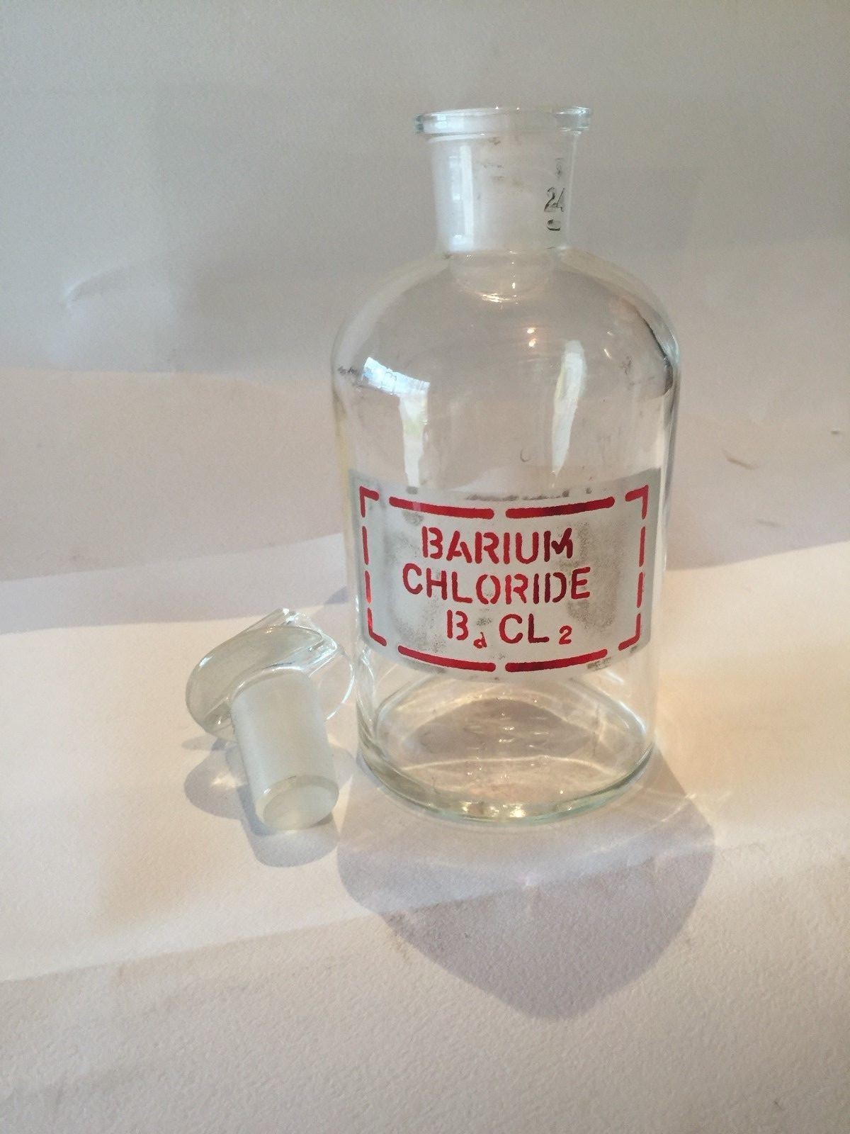 Pyrex reagent bottle w/T/S24 glass stopper 500mL Set(2) SEE LABEL CHOICES BELOW