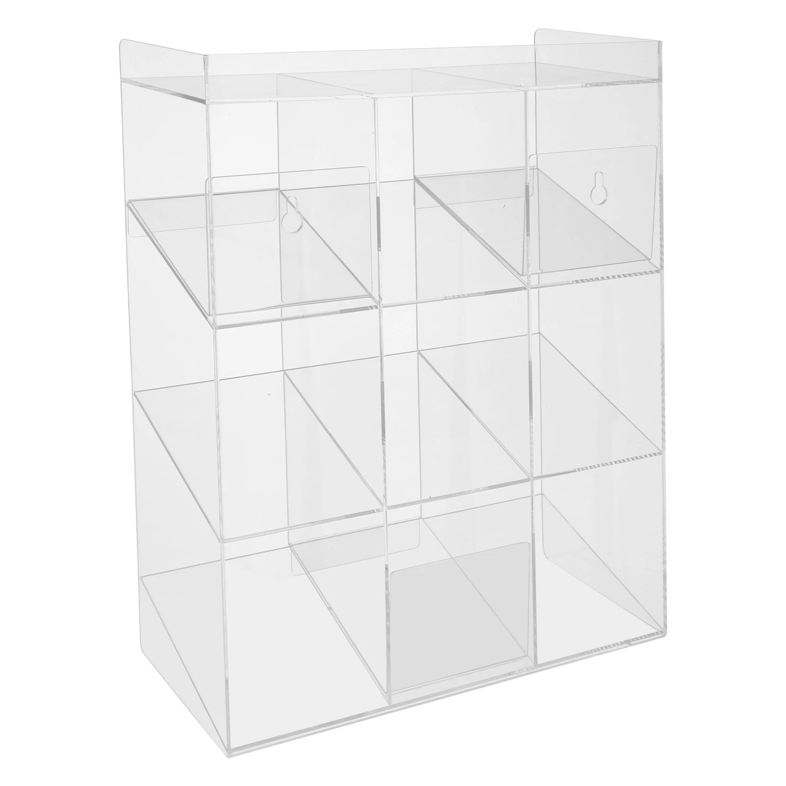 Clear Acrylic Test Tube Holder Wall Mounting & Countertop Tube Organizer