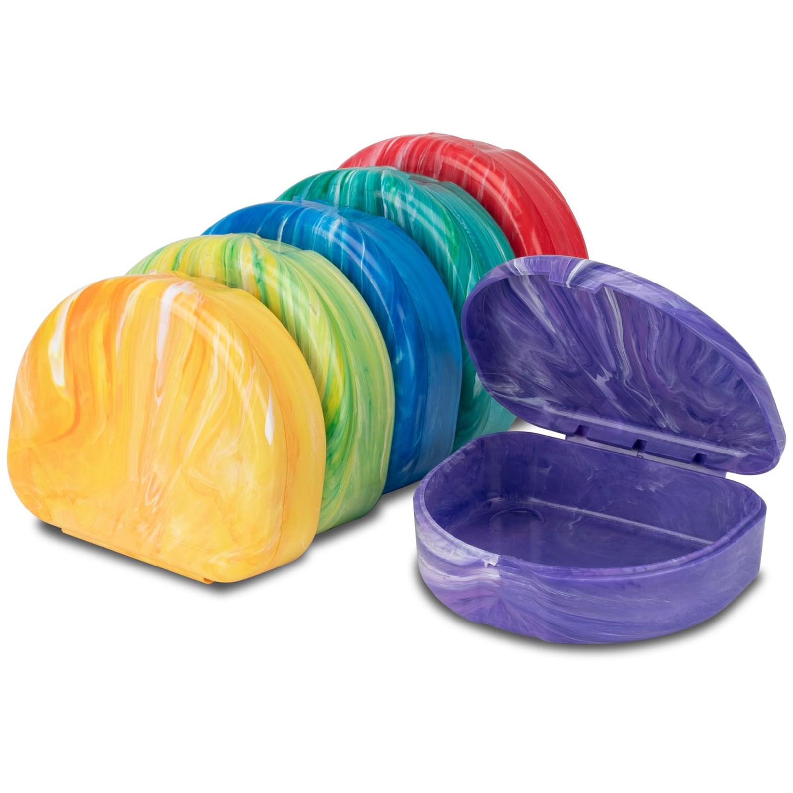 Practicon Marble Retainer Cases, Orthodontic 3 Count (Pack of 1), Assorted