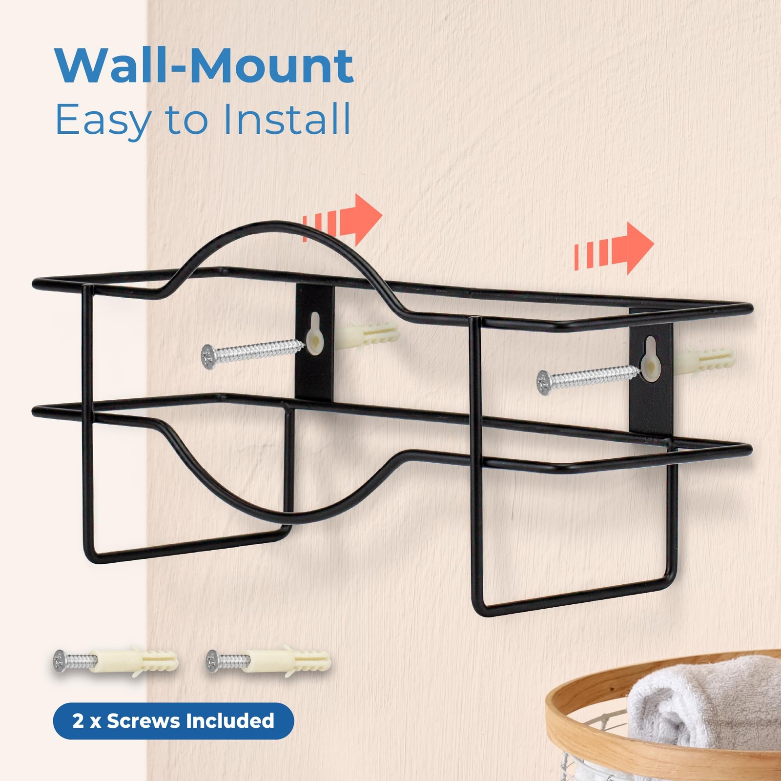 Single Wall Mount Glove Tissue Dispenser, Wire Rack Disposable Gloves Napkin Box
