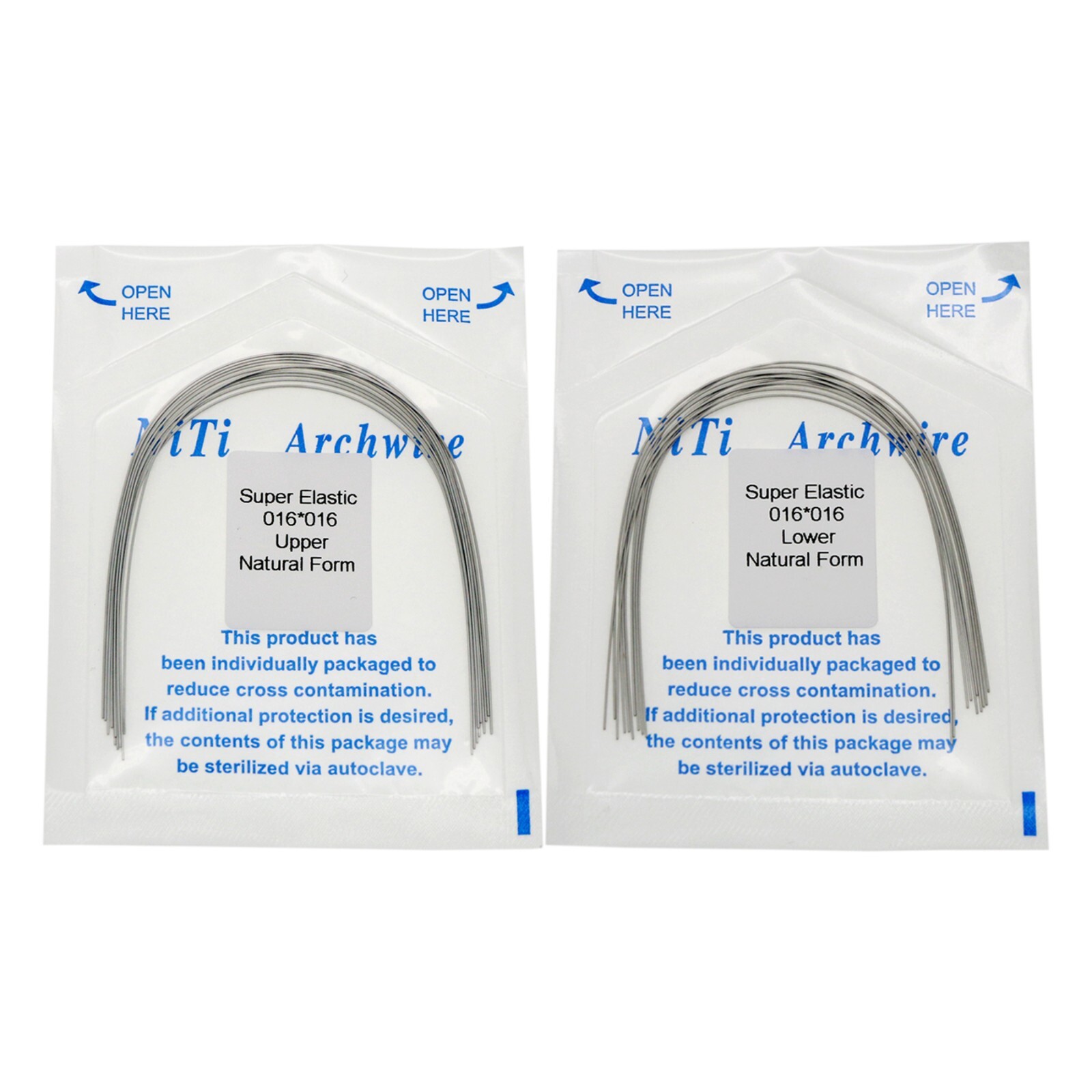 US Dental Ortho Arch Wire NiTi Stainless Reverse Curve Nature Round Square Ovoid