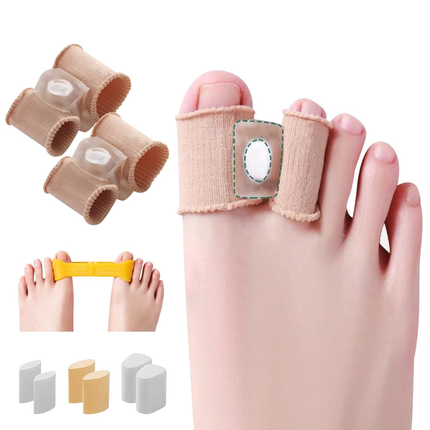 Pitoyteck – Adjustable Big Toe Separators for Women & Men free size, Brown