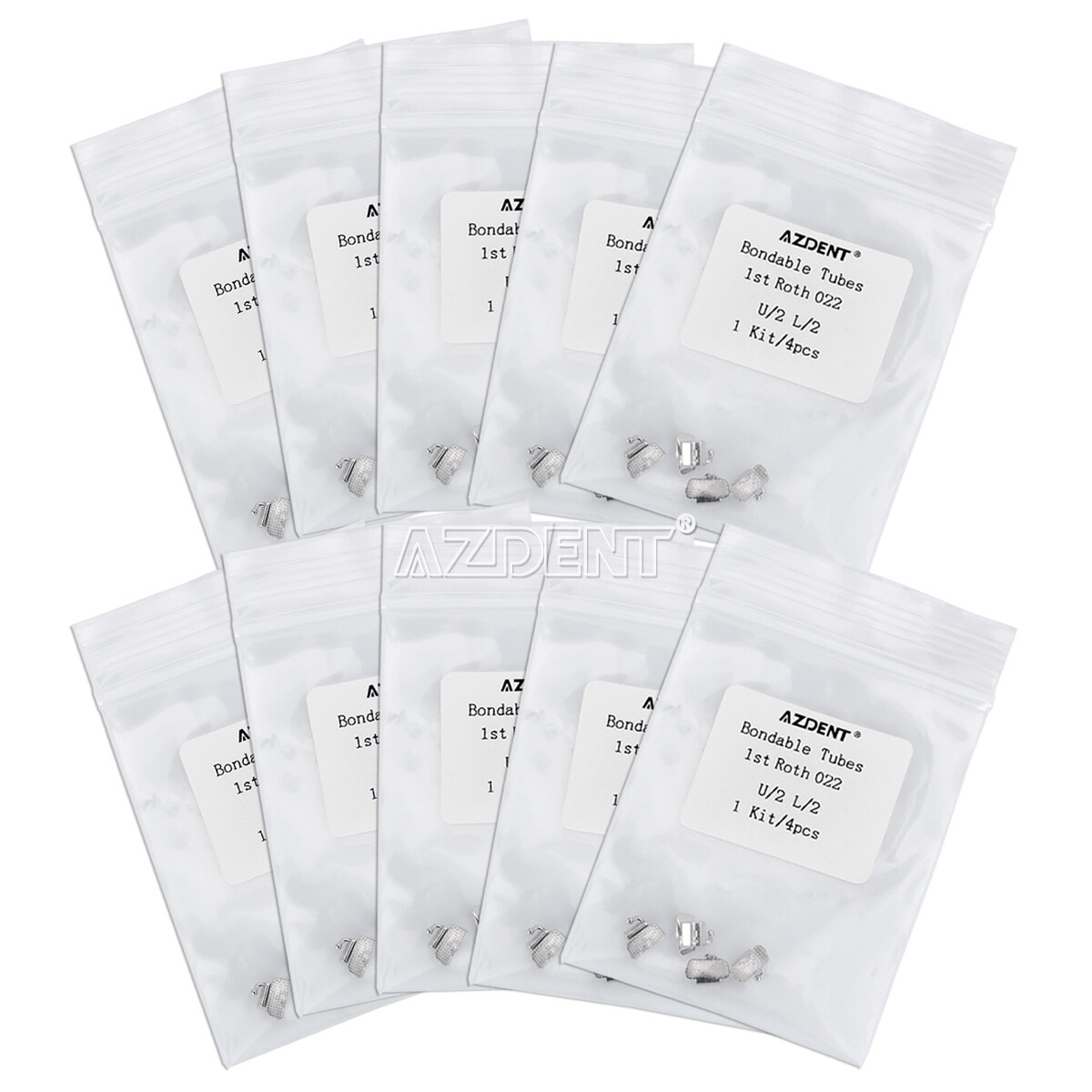 Dental Orthodontic Buccal Tubes Roth/MBT 022 1st Molar Double Tube Non-Conv