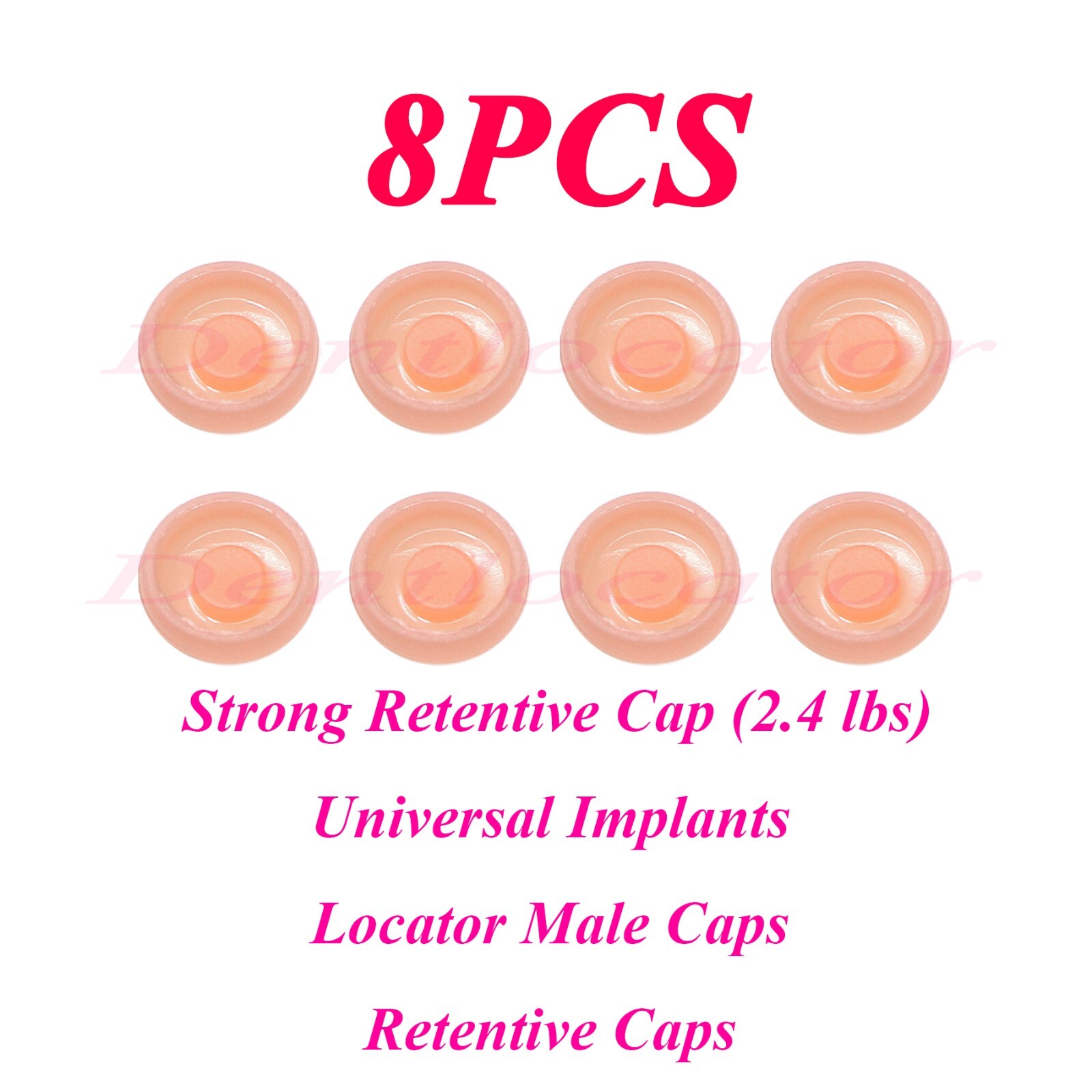 US Overdenture Attachment Abutments Locator Male Caps Pink 2.4lbs Replacement