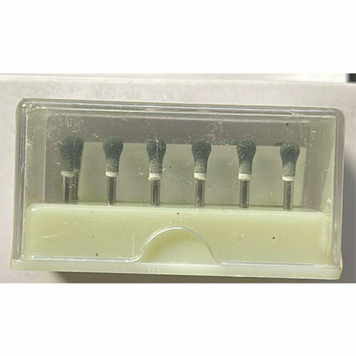 Dental RD-1 Round FG GREEN Mounted Stones Abrasive Point 1500RPM 12/pk USA