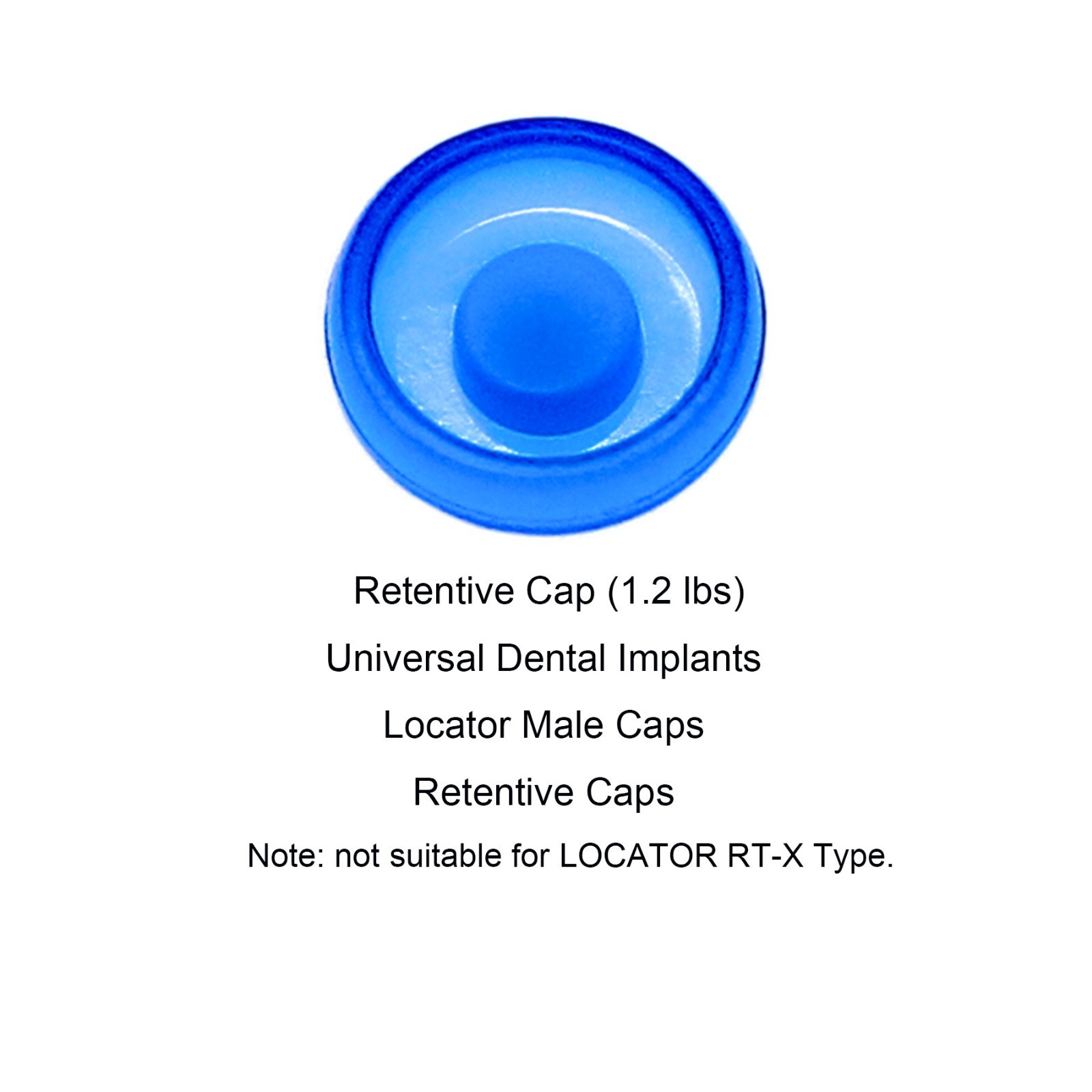 US Dental fit ZEST locator Male Cap Inserts Standard Angle Range 20°-1.2/2.4lbs