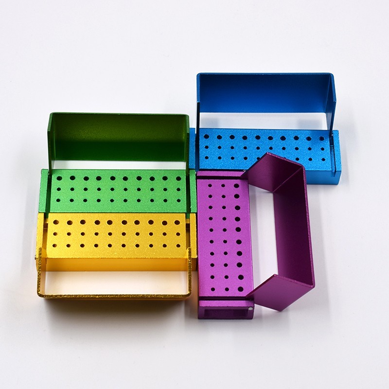 Dental Bur Holder Block Disinfection Box 10/15/16/24/30/56/100/142/152 Holes