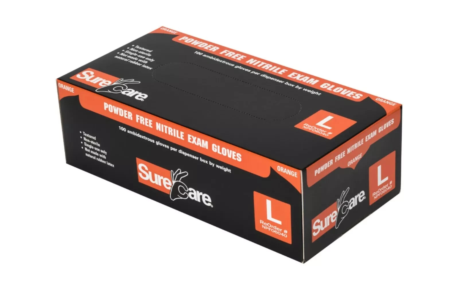 6mil HeavyDuty ORANGE Nitrile Powder Free Latex Free Glove SMALL 1000ct