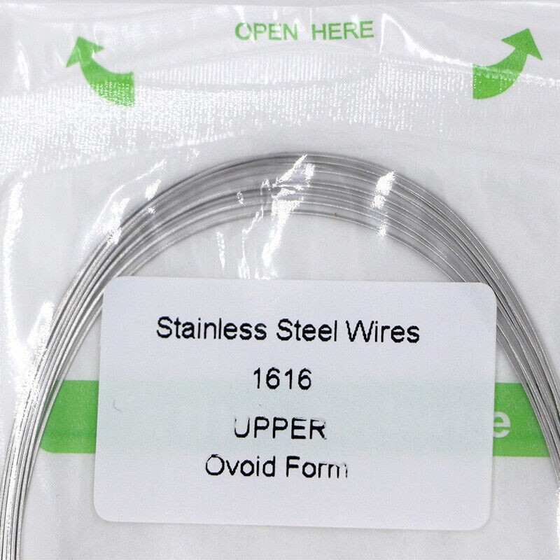 100 packs Dental Orthodontic Stainless Steel Rectangular Arch wires 16×16 Upper