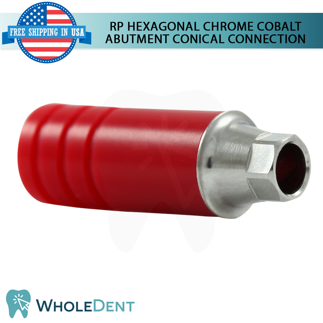 RP Conical Connection UCLA Hexagonal Chrome Cobalt Abutment Dental Implant