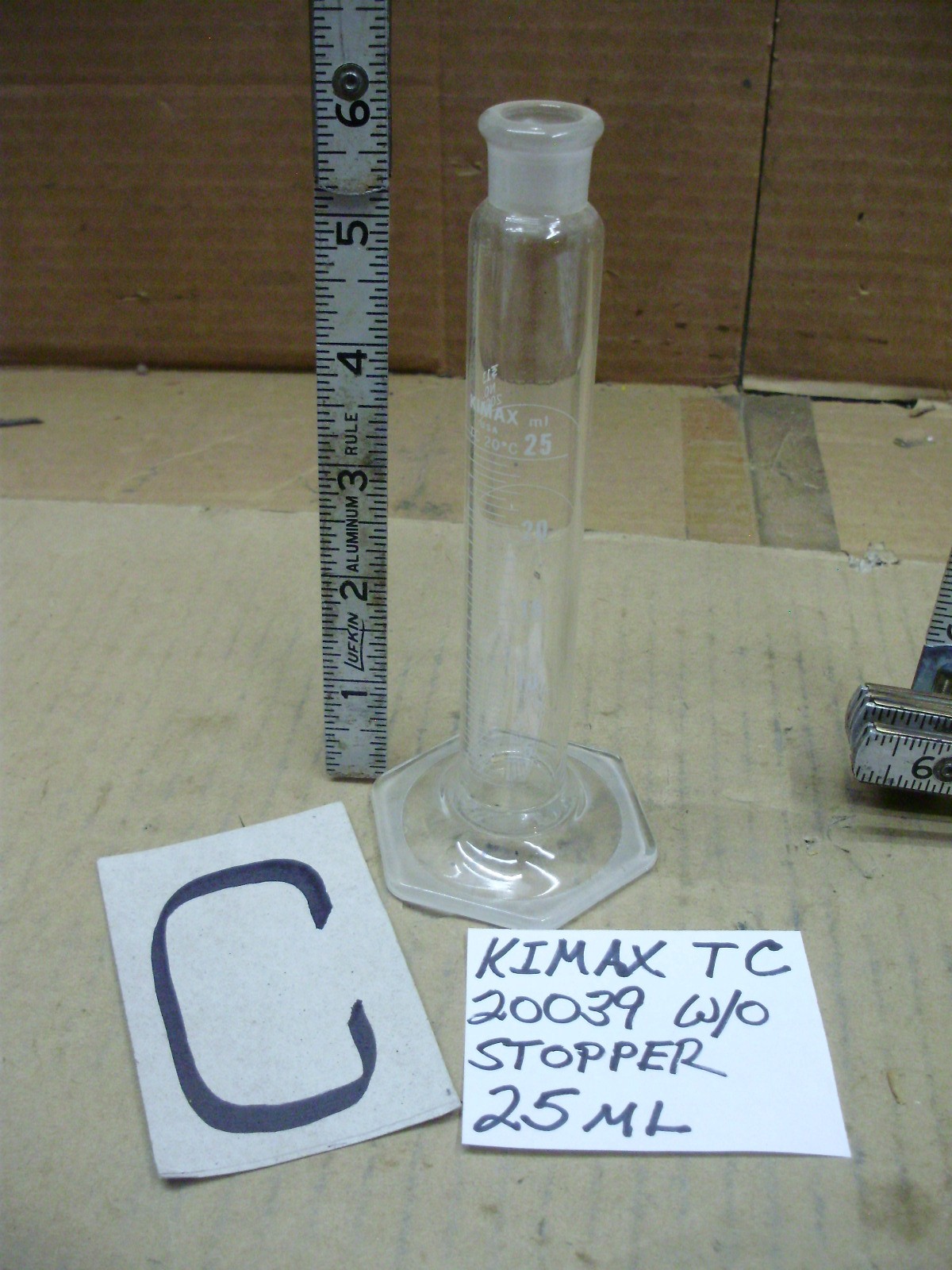 Graduated Glass 25ml Cylinders, Pyrex, Kimax, Unbranded, Sold Separately
