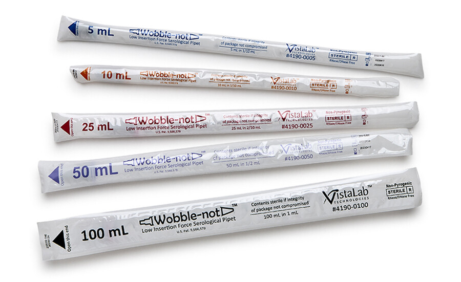 VistaLab 10mL Wobble Not Pipet, Bulk Packed, 400/case Sterile 4290-0010