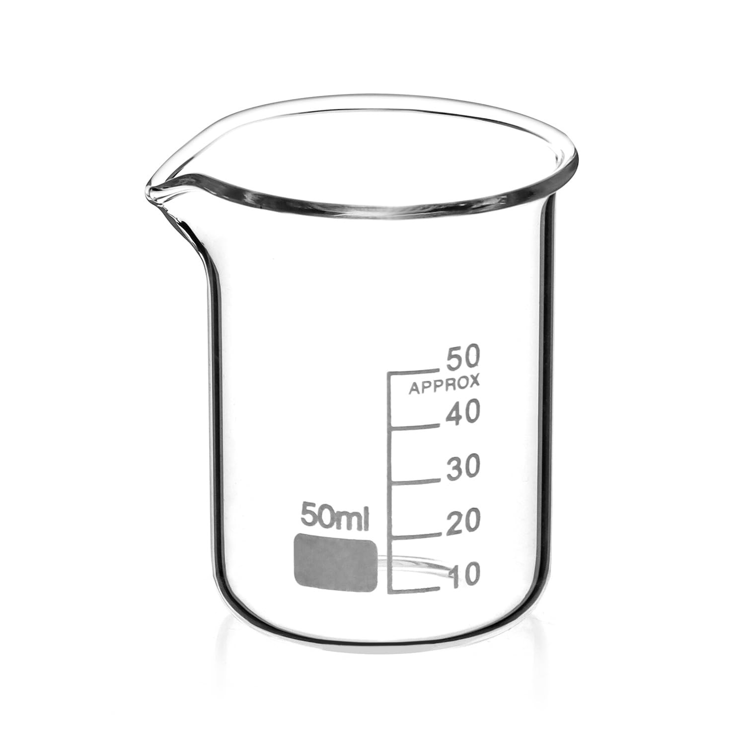 6 Pack 50ml Glass Beaker Set 1.7oz Borosilicate Griffin Low Form Lab Cups
