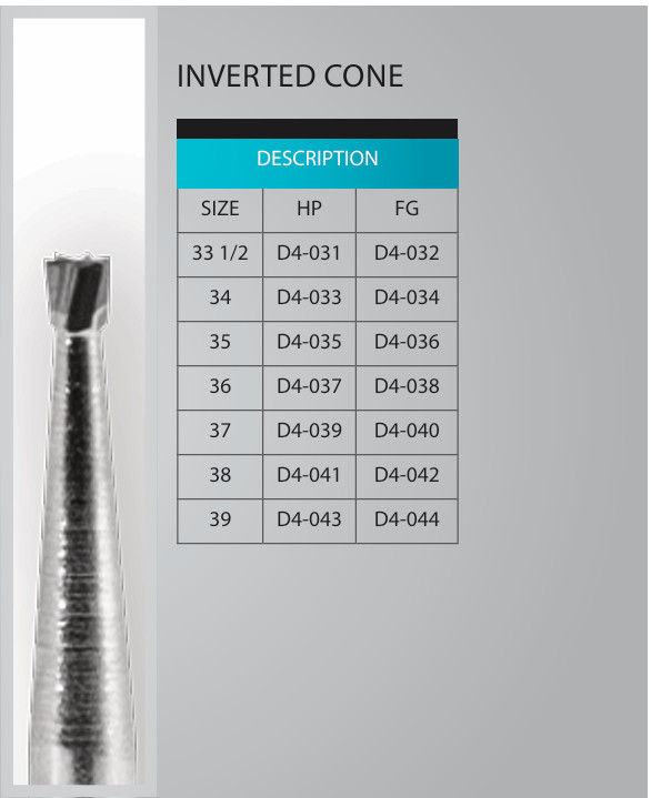 Dental Carbide Bur Inverted Cone FG HP 5PCS Lab Burs