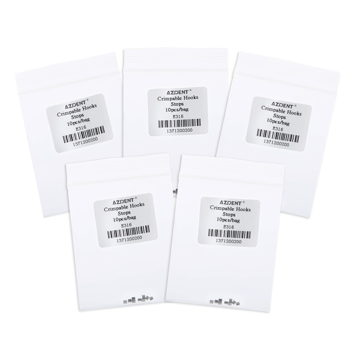 AZDENT Dental Orthodontic Lingual Buttons Bondable Round /Crimpable Hook Stops
