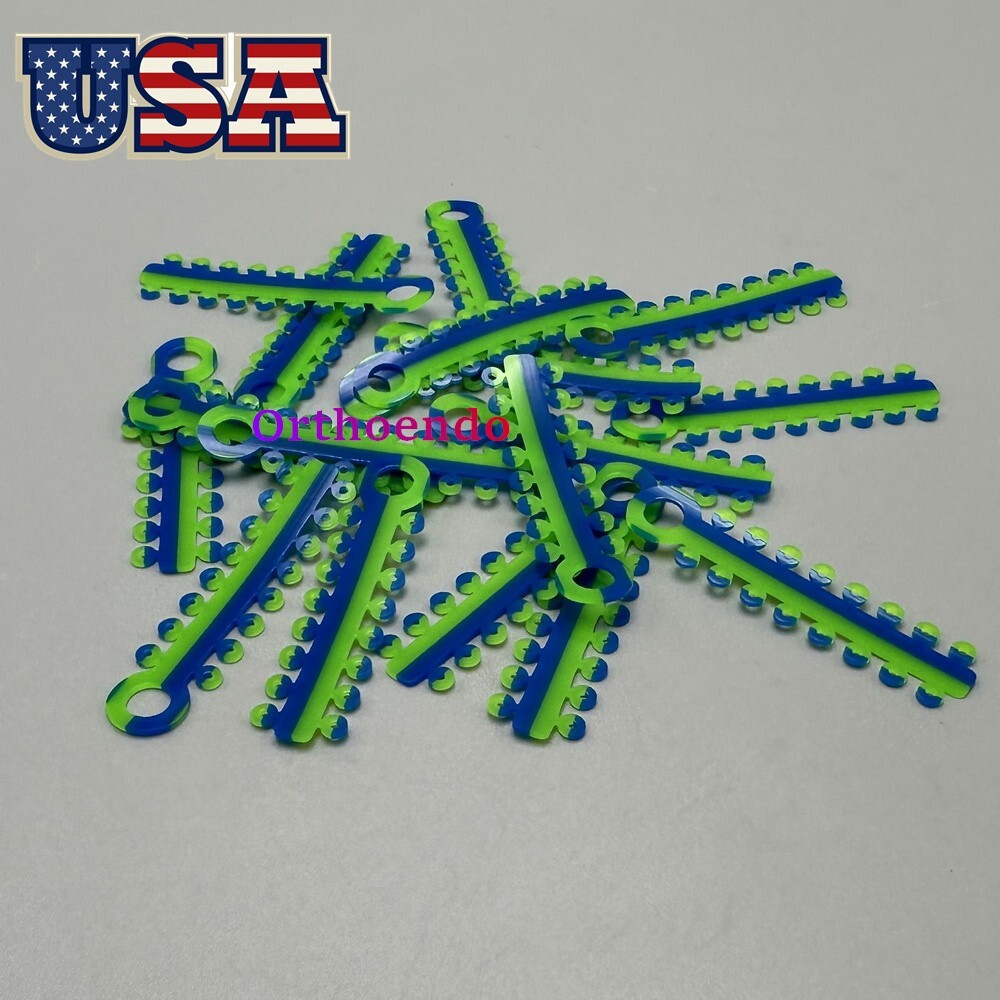 1 Bag Dental Orthodontic Elastic Ligature Ties Rubber Bands Single/Double Colors