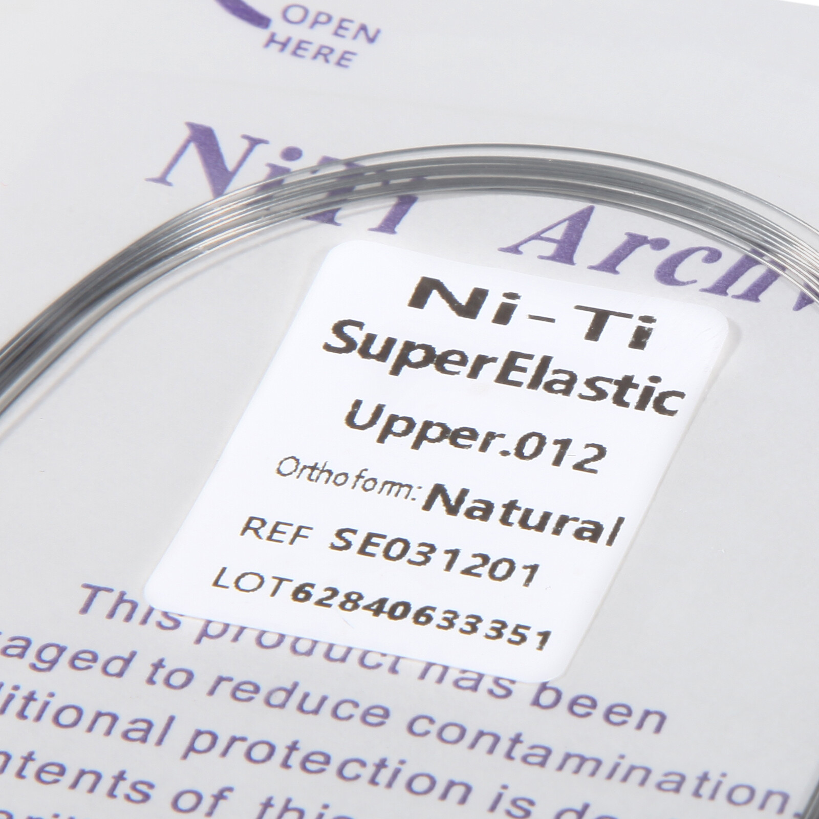 100pcs Dental Orthodontic Arch Wire Round Niti Natural 0.12 Upper Super Elastic