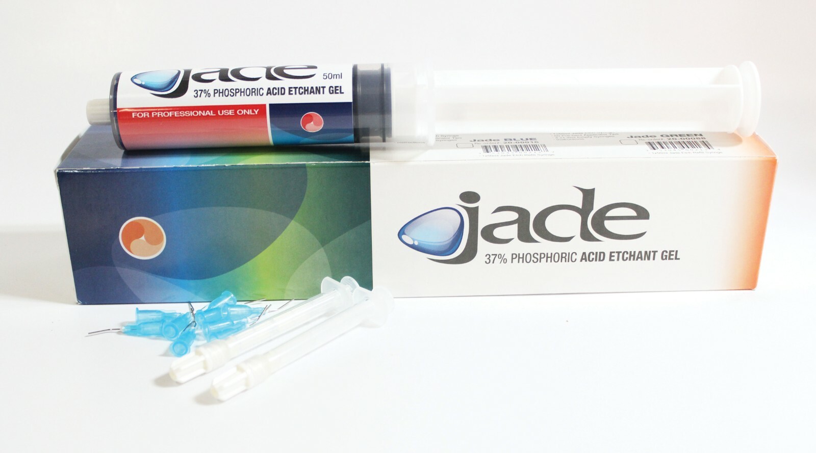 Dental BLUE 37% Acid Etching Gel 50ml & 50 Tips & 4 1.2ml Syringes Etch Jade