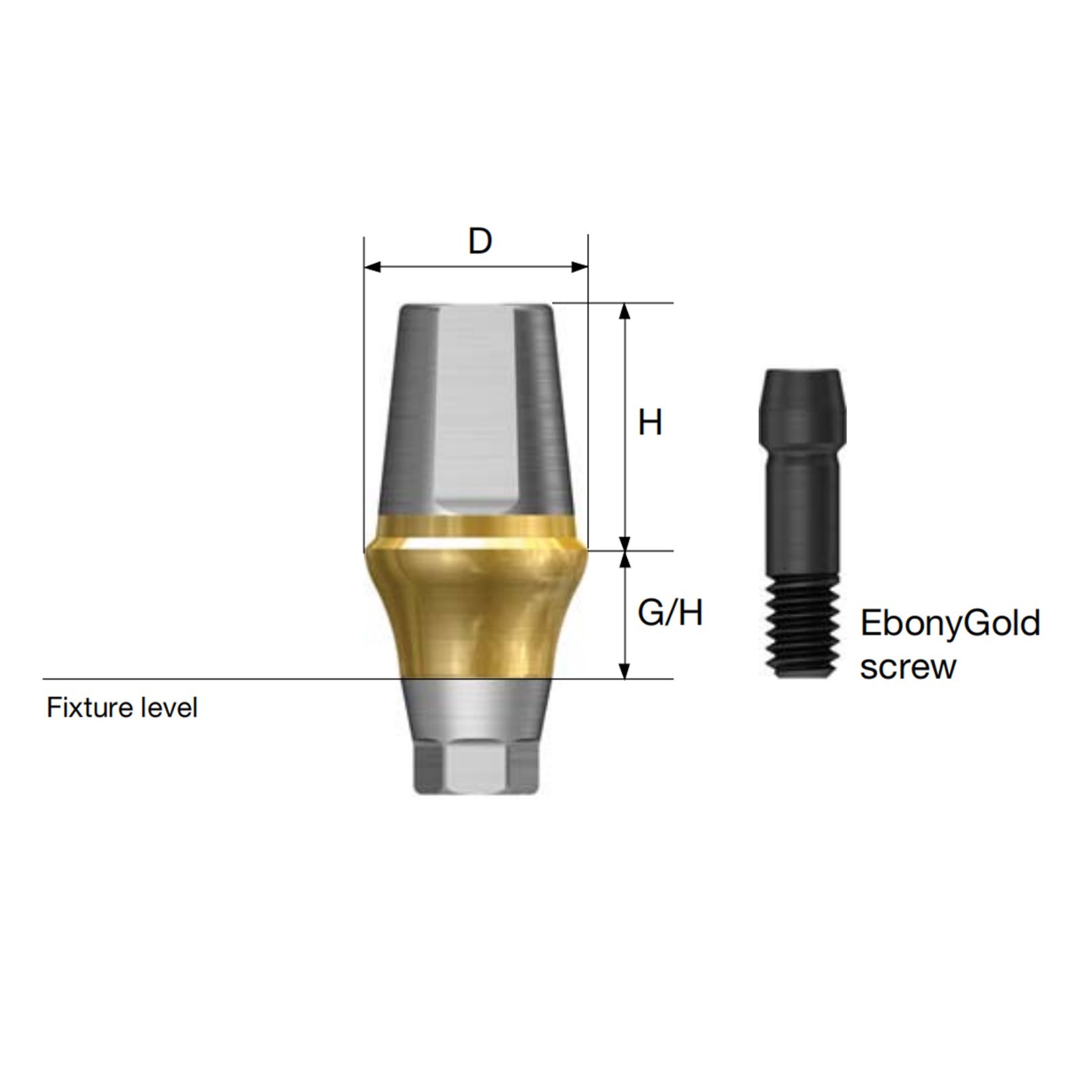 Titanium Straight Transfer Abutment Compatible with Osstem Hiossen Mini/Regular