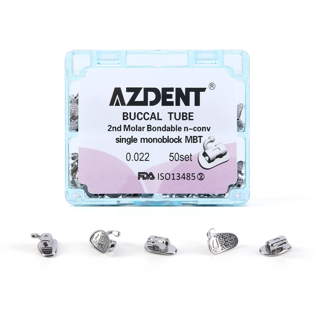 AZDENT Dental Orthodontic Buccal Tubes 1st 2nd Molar Tube Roth MBT 022 Bondable