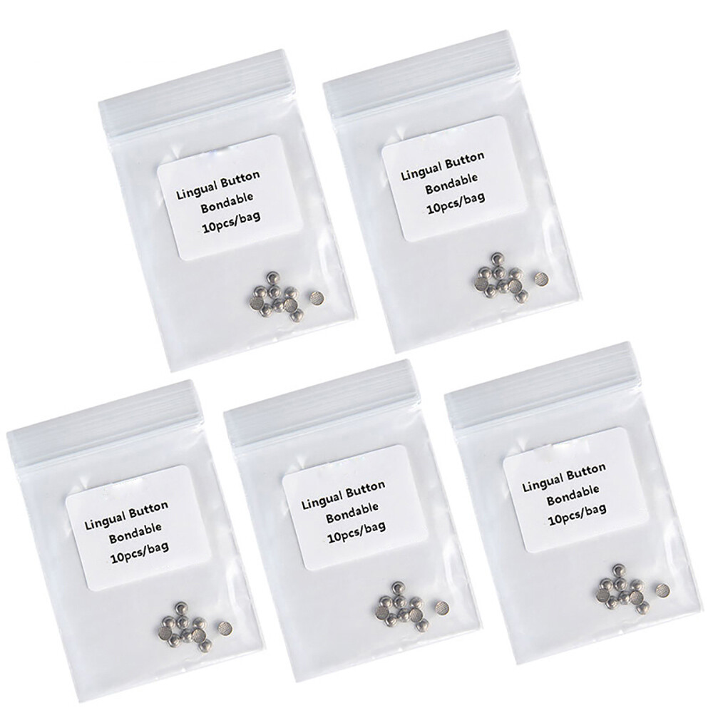 5X AZDENT Dental Orthodontic Round Lingual Button for Bondable 10Pcs/Pack