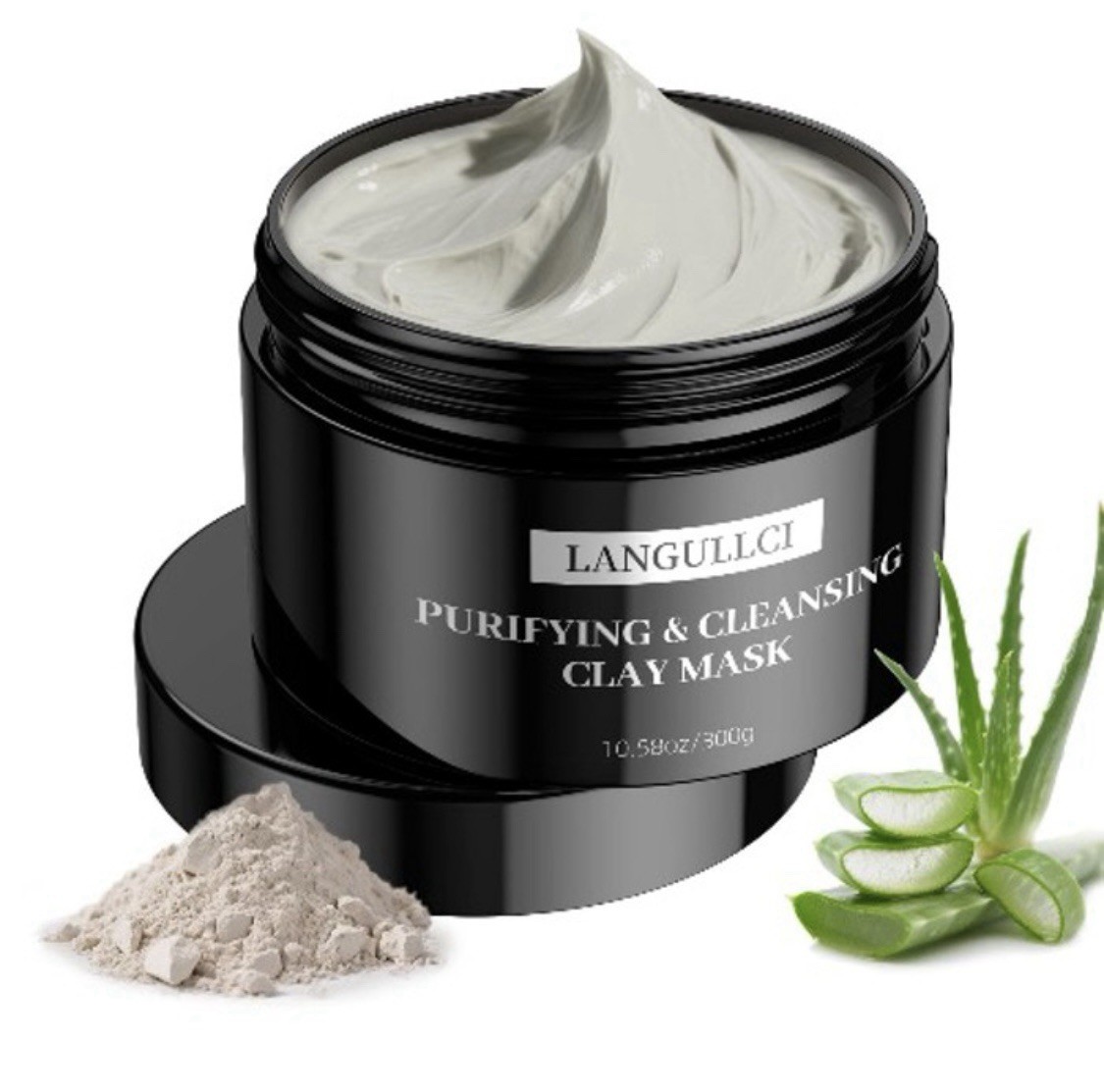Clay Mud Face Mask Purifying Kaolin Clay Blackhead Oil Remover Detoxify 10.58oz