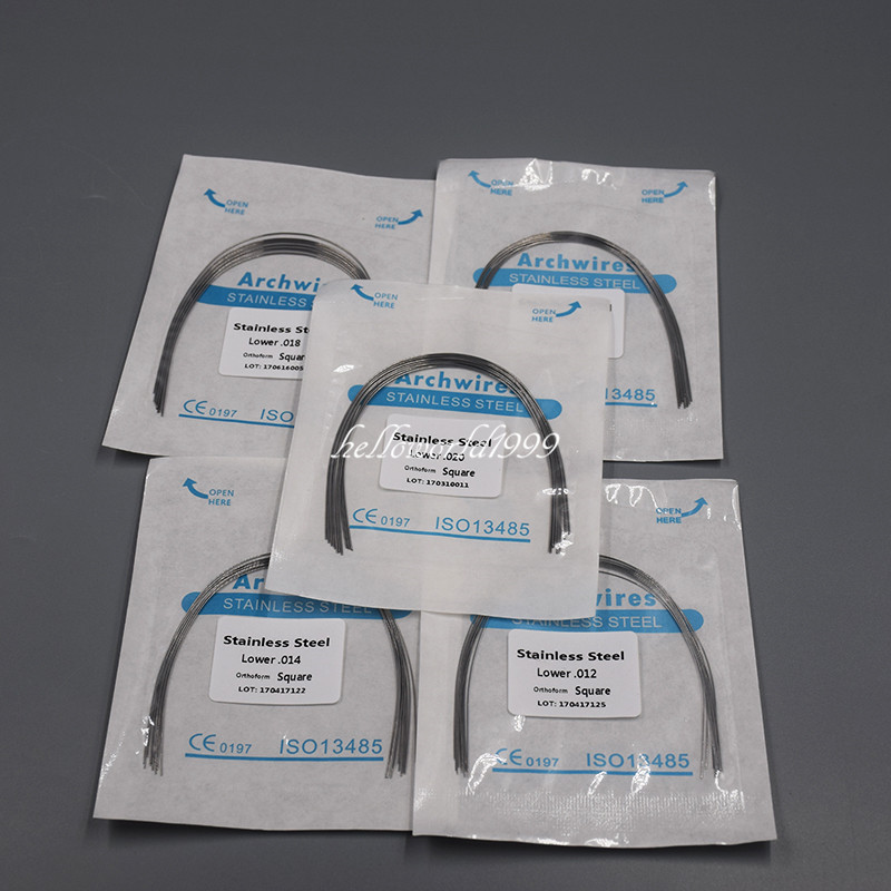 50 Pcs Dental Orthodontic Stainless Steel Round Arch Wire Upper/Lower 012-020