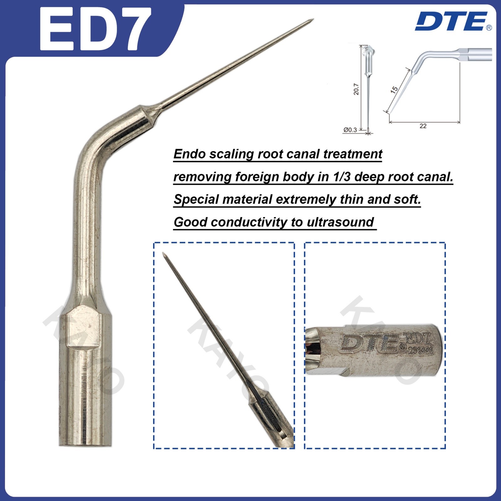 Woodpecker DTE Dental Ultrasonic Scaler Tips ED Endo Tips Fit NSK SATELEC ACTEON