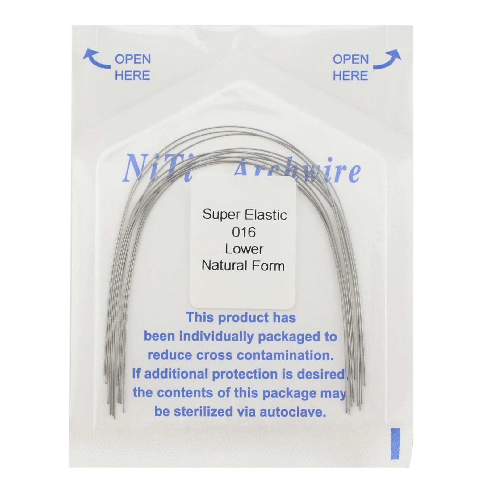 Dental Orthodontic Arch Wire Niti Super Elastic Round Rectangular Ovoid Natural