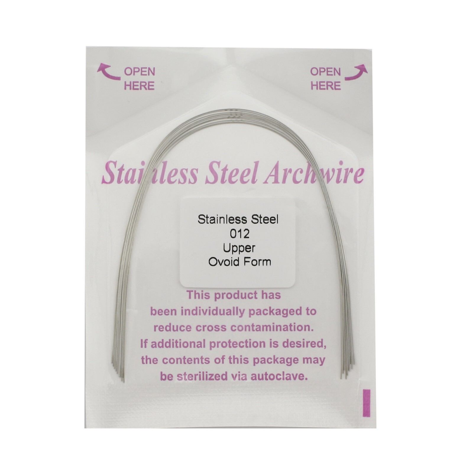 100PCS Orthodontic Stainless Steel Arch Wire Ovoid Form Round Rectangular Squre