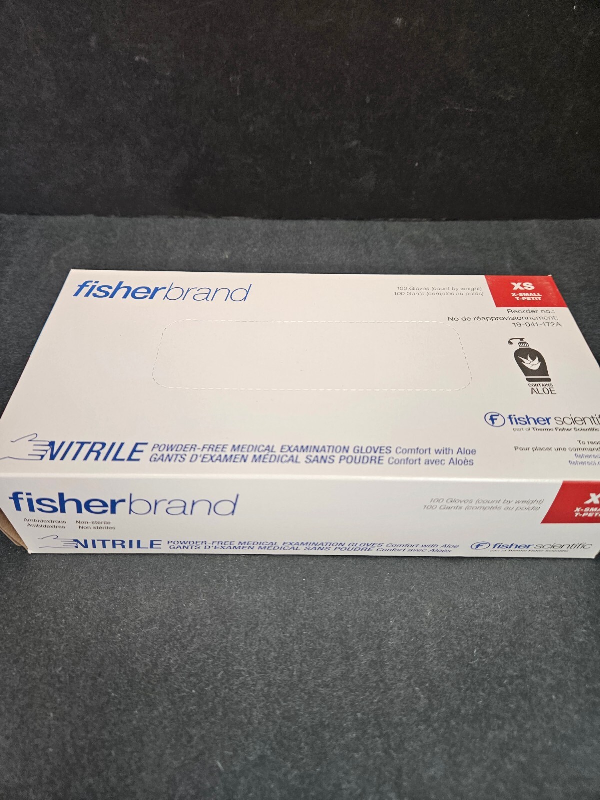Fisherbrand Nitrile Gloves Extra Small Powder Free with Aloe 900 Gloves