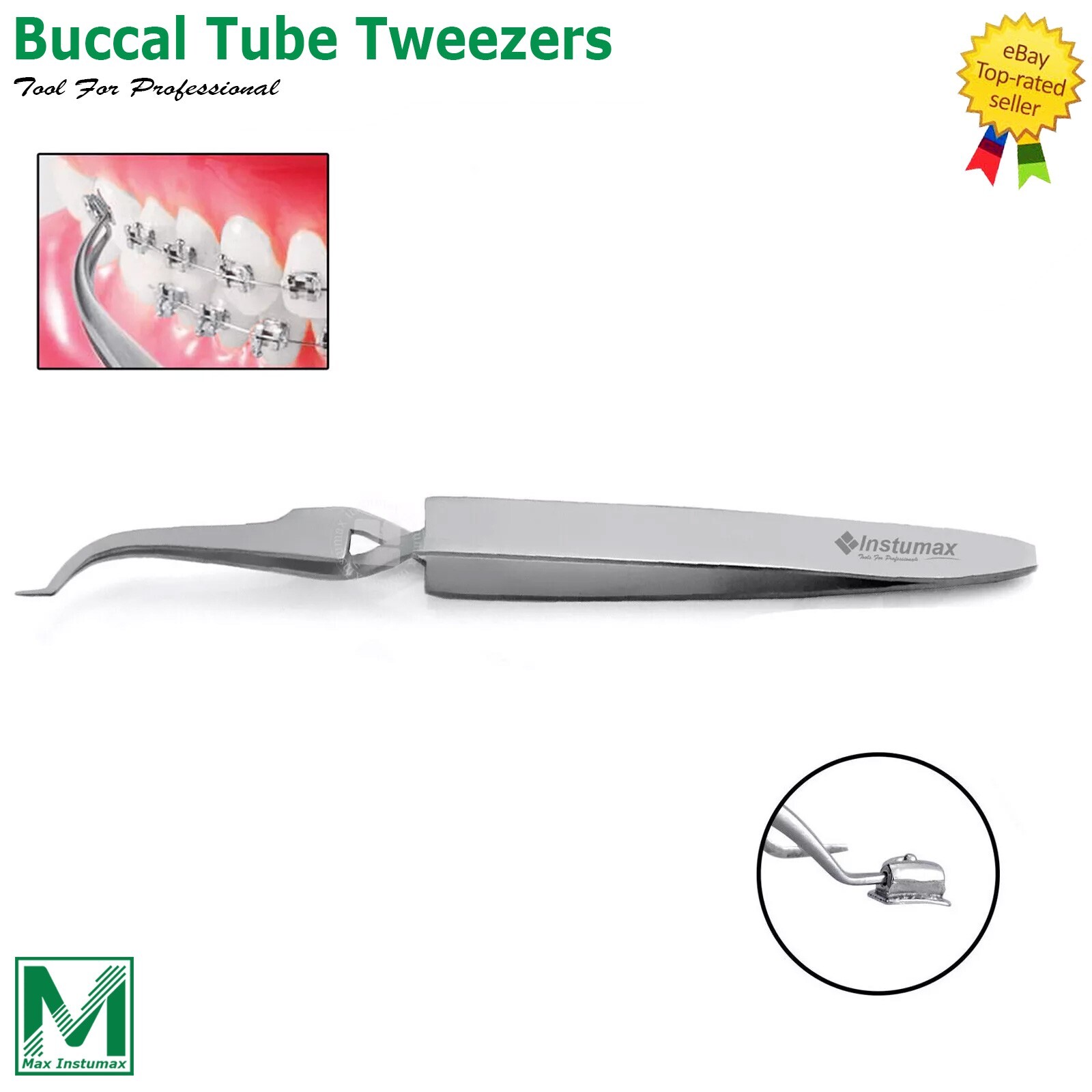 Dental Buccal Tube Tweezers Slim Orthodontic Bracket Holding Placing CE