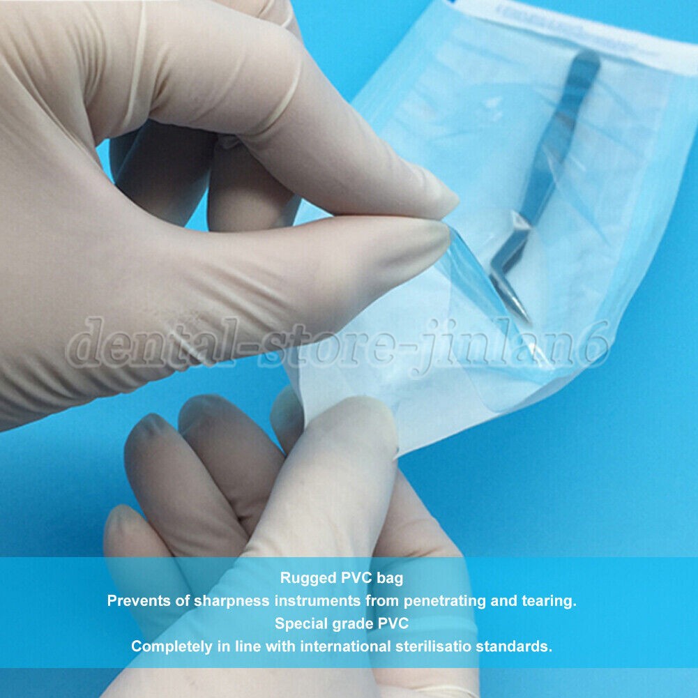200pcs/1 Box Self Sterilization Pouches Autoclave Pouch Sterilizer Bags Dental