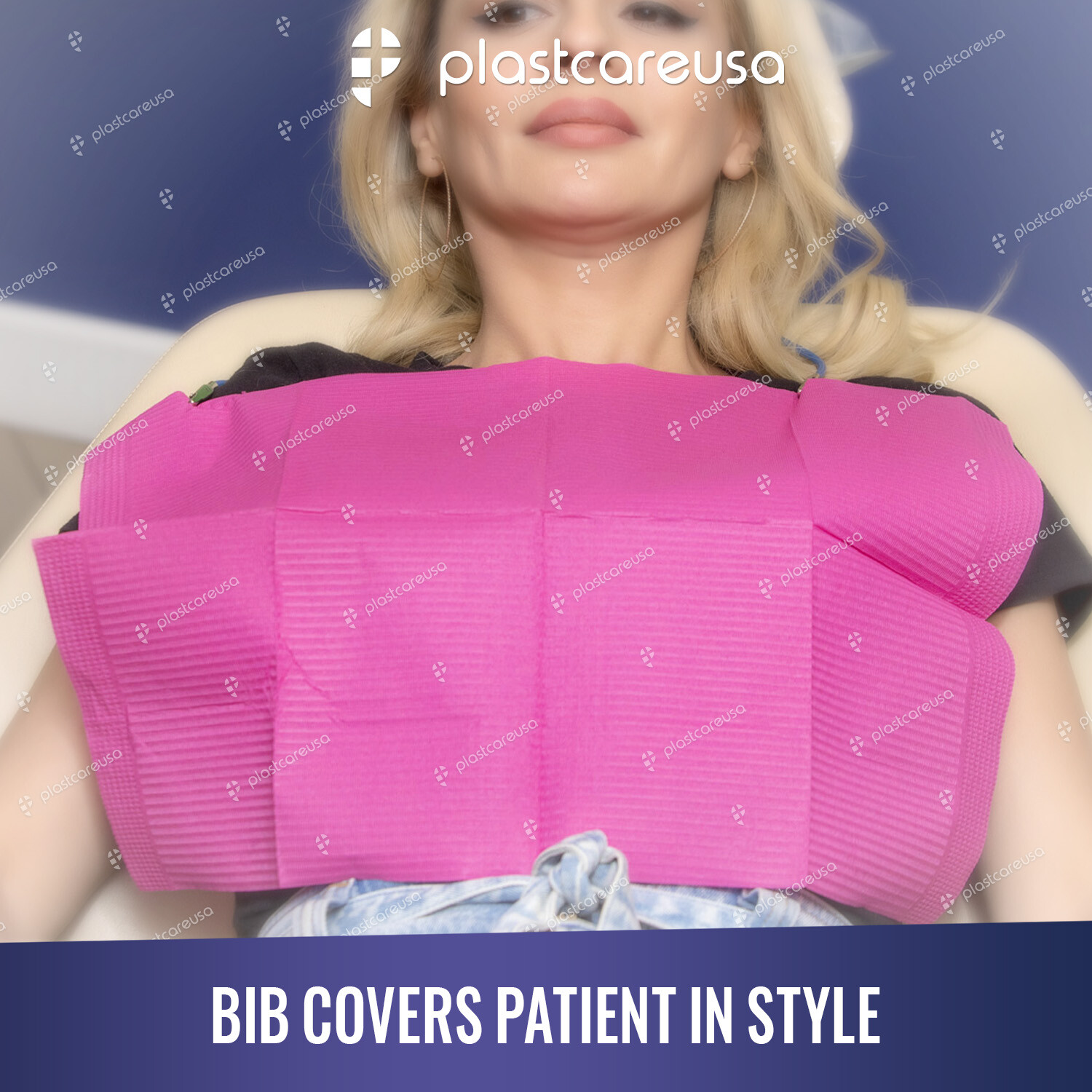 Disposable Patient Dental Bibs Assorted Colors, Tattoo Nail Table Paper Towels