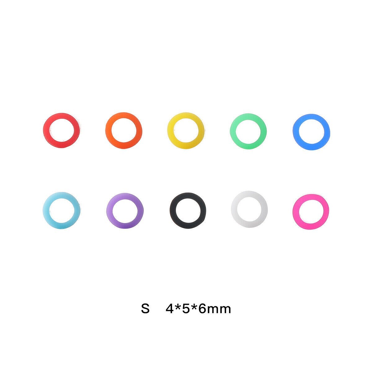 100 Pcs/Box Dental Instrument Hygienist Silicone Color Code Rings Bands Circle