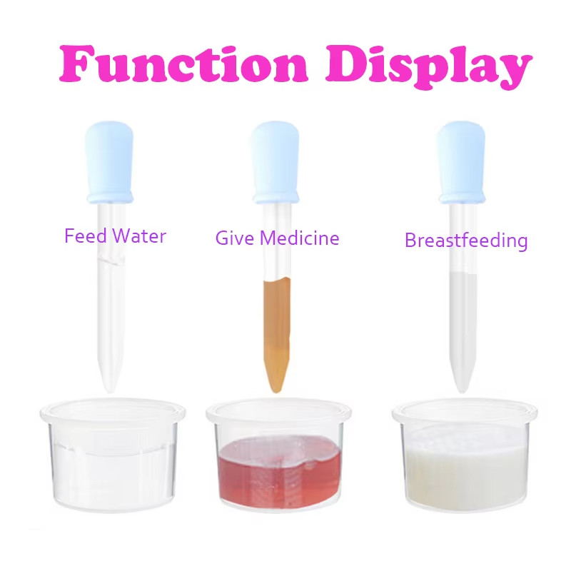 5pc Random Medicine Silicone and Plastic Pipettes Eye Dropper with Bulb Tip 5ml