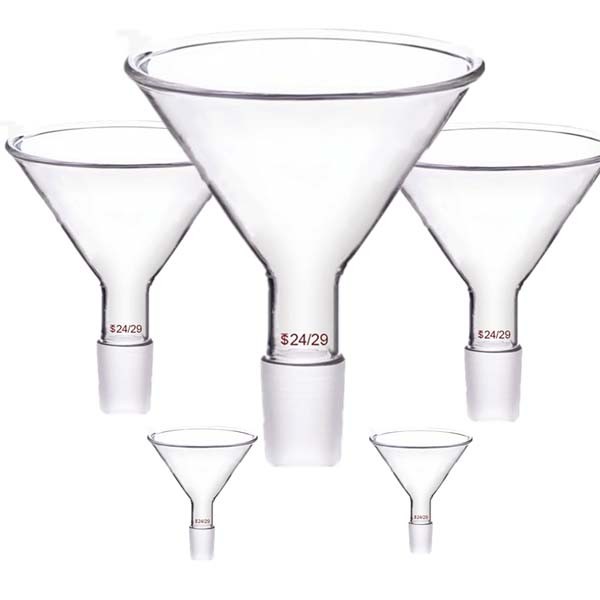 Bulk Buy 50mm-150mm Transparent Glass Funnel with Standard Joint Lab Supplies CA