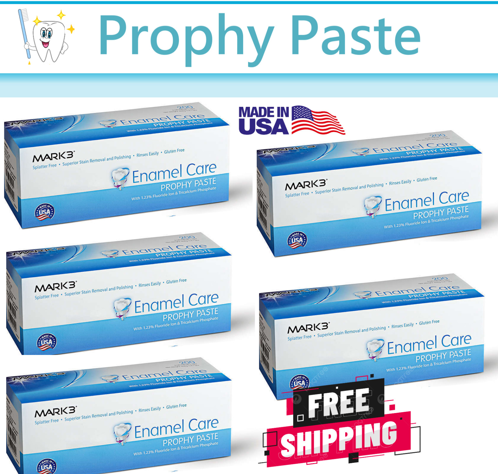 Dental Prophy Paste Up to 400 Prophylaxis Non Splatter Mark3 All types & Flavor