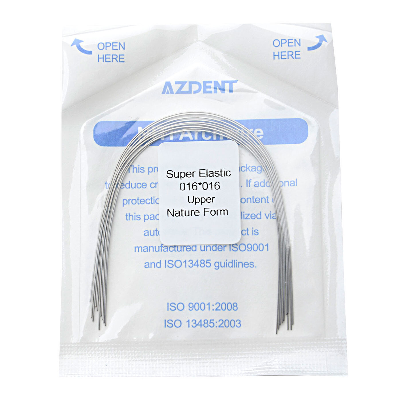 Dental Orthodontic Super Elastic Niti Rectangular Arch Wire Ovoid/Nature Form