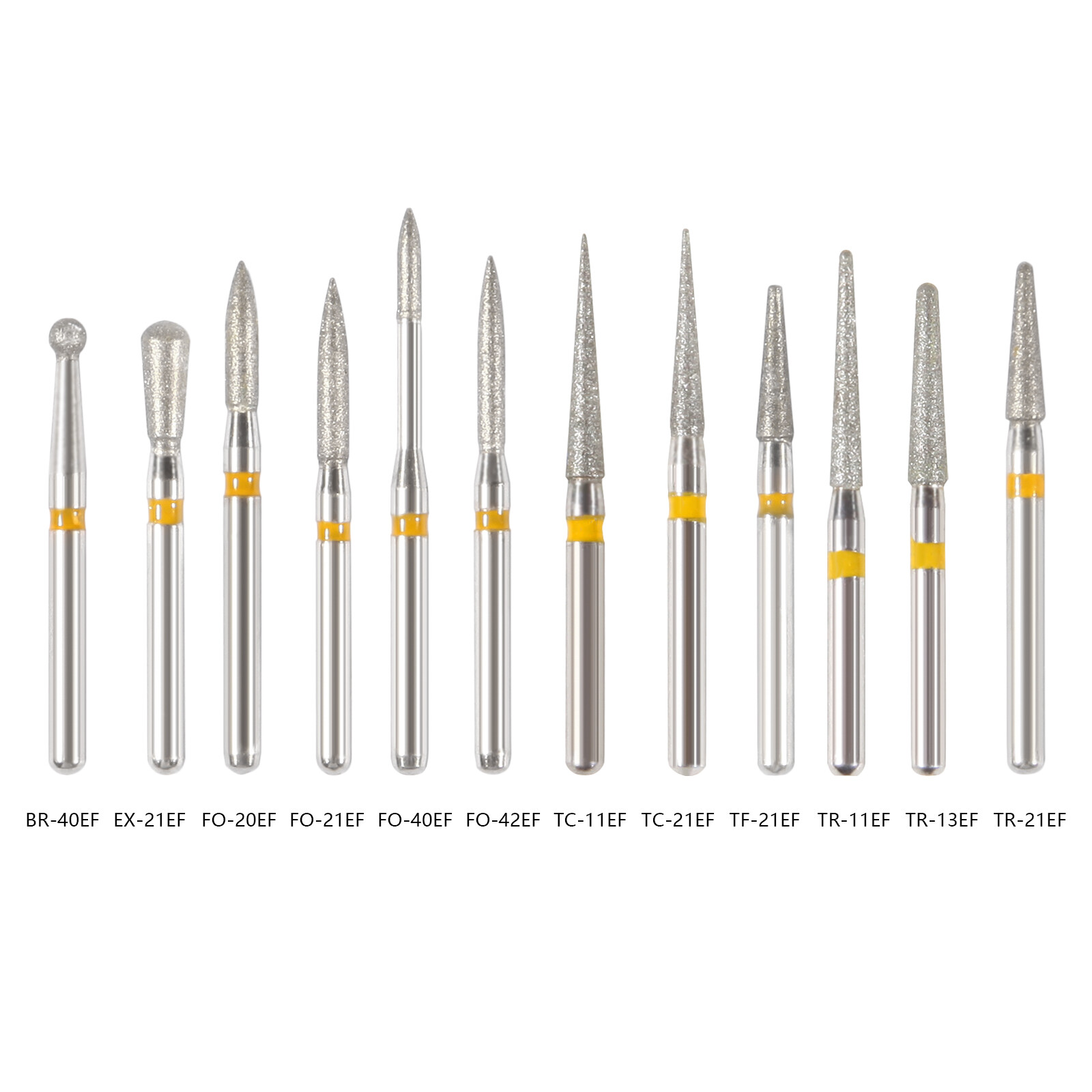 5Pcs/pack Dental Fresas de diamante Bur Fit High Speed Handpiece Friction Grip