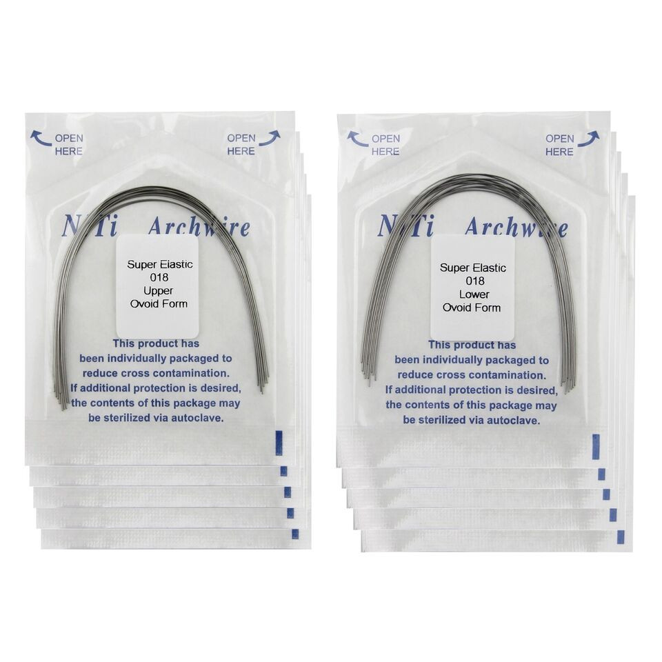 Dental Orthodontic Arch wire Ligature Ties Niti Elastic Ovoid Form Rubber Bands