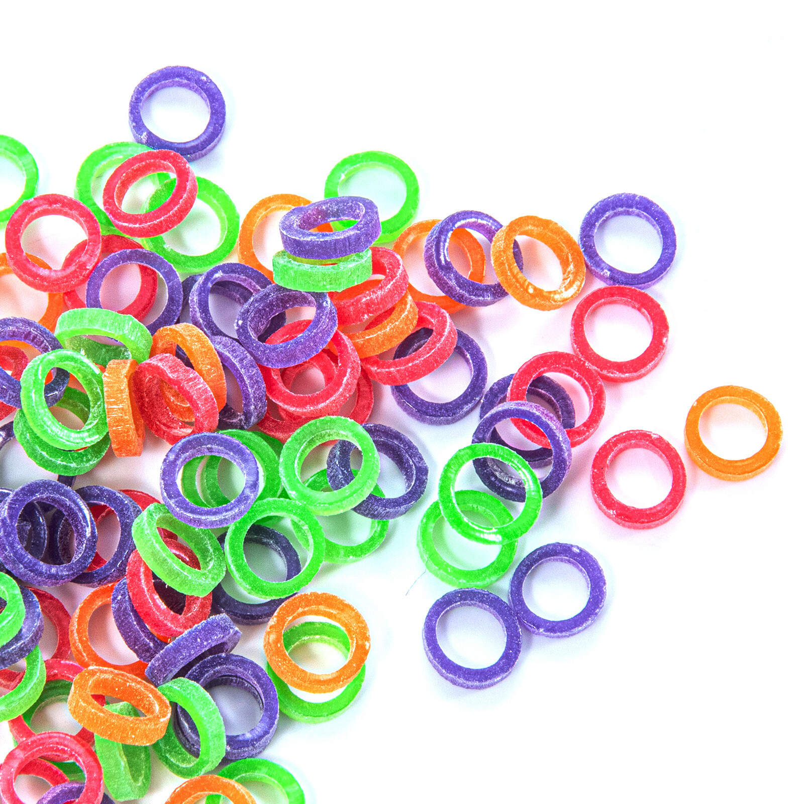 Close Teeth Gaps Orthodontic Neon Intraoral Elastic Bands Non-Latex Made In USA
