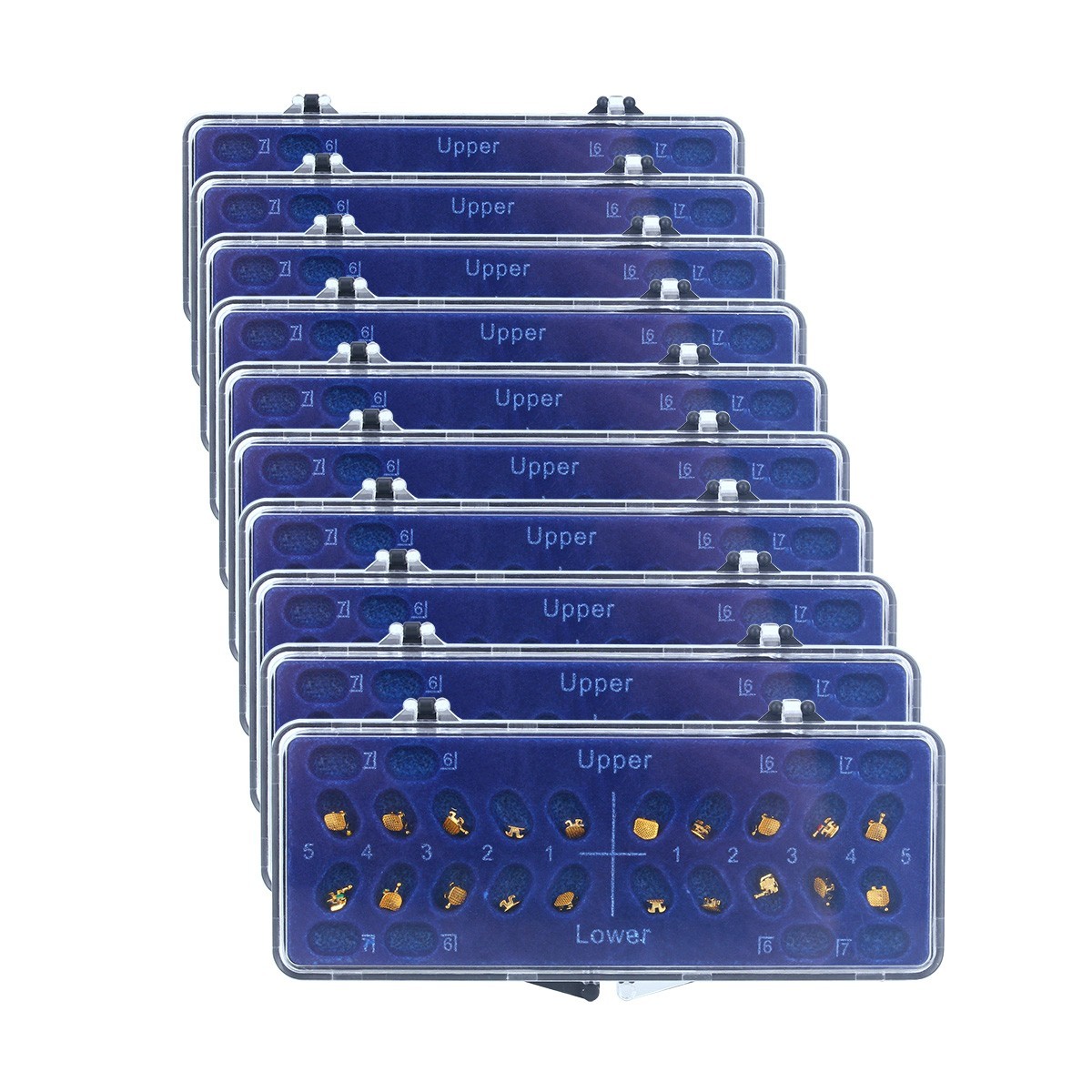 Dental Orthodontic Gold Brackets Mini Roth 022 Hooks 345 Brace AZDENT