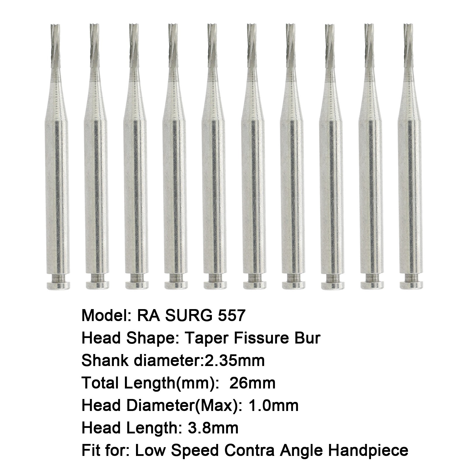 Wave Dental Carbide RA Latch Burs Taper Fissure Round Surgical Bur 4 8 701 557