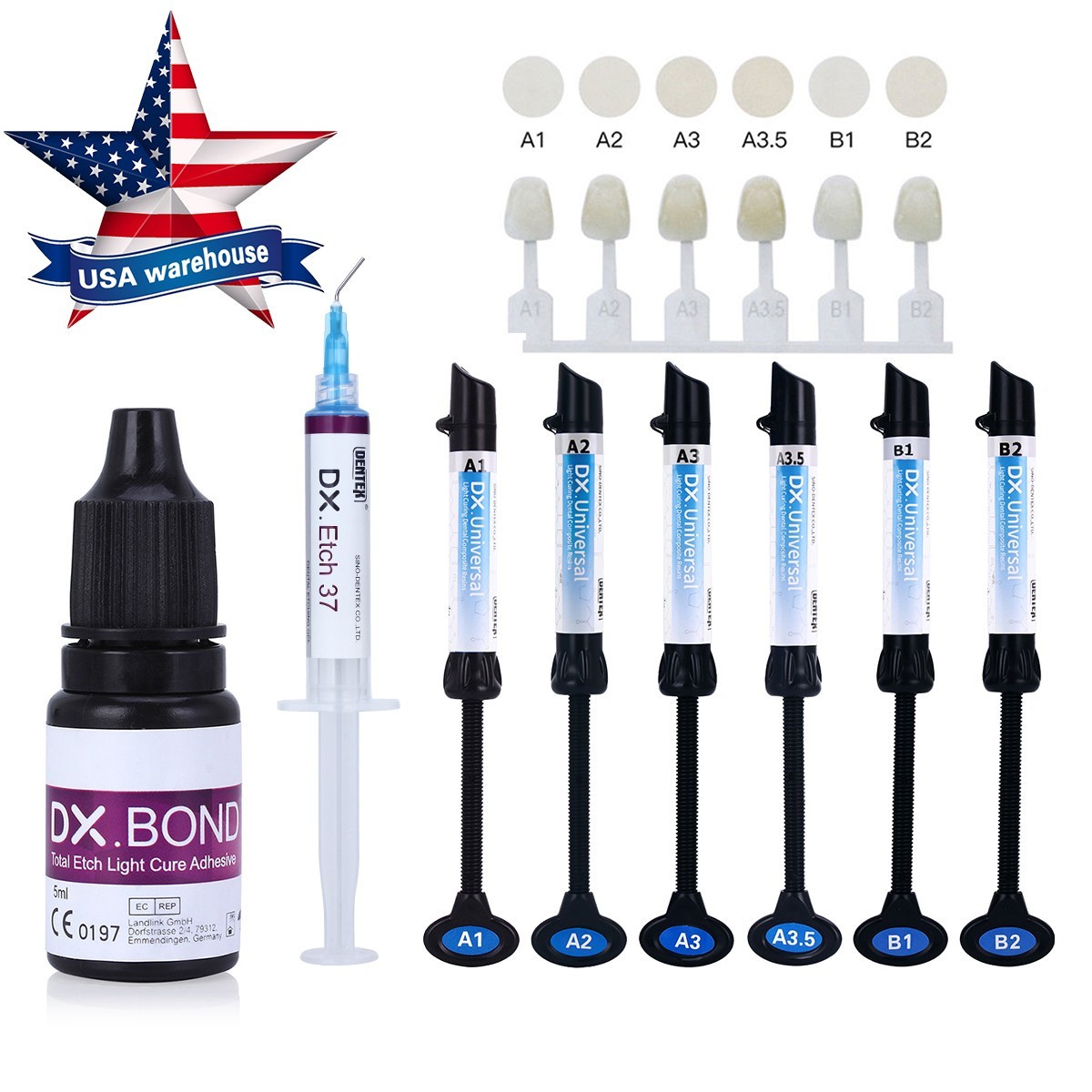 Dental Universal Light Cure Composite Resin/Etching Gel/Bonding Adhesive