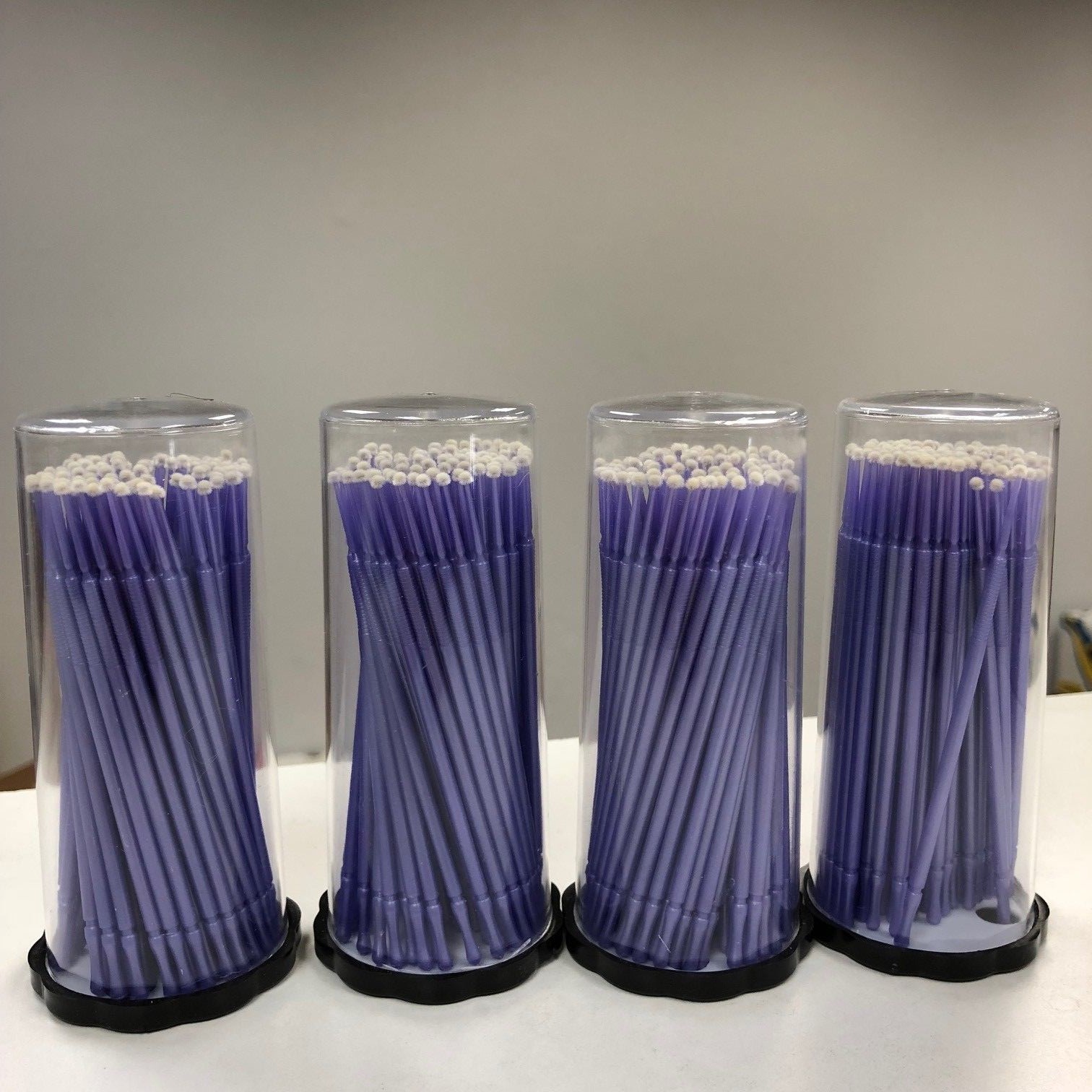 400 (4 Kegs) Purple Micro Brush Eye Lash Tools, Regular Tips, Brushes Makeup